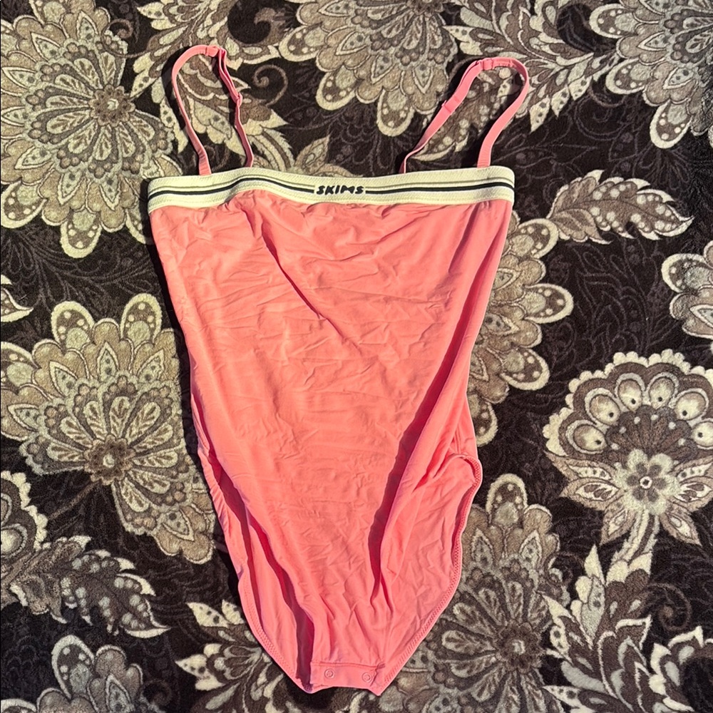 SKIMS Coral Bodysuit with Straps